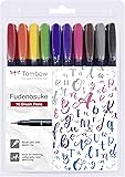 Tombow WS-BH-10P Brush Pen Fudenosuke 10er-Set