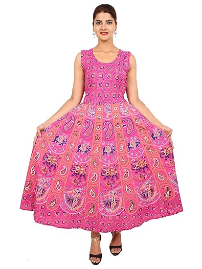 Women's A-Line Maxi Dress (JSL198_Blue_Free Size)