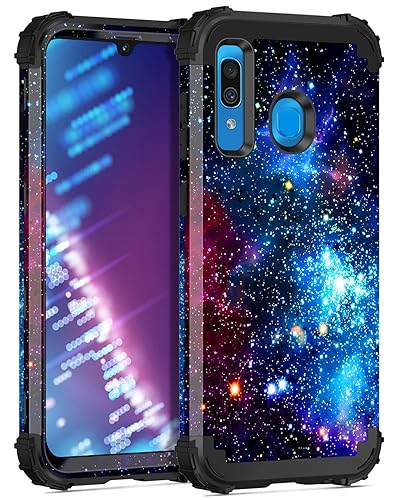 Miqala for Galaxy A20/A30/A50 Case,Shiny in The Dark Three Layer