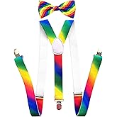 trilece Men’s Suspenders and Bow Tie Set – Adjustable Y-Back Suspenders with Matching Bow Tie for Weddings and Formal Wear