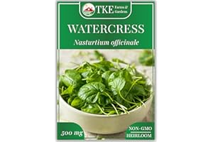 TKE Farms & Gardens - Watercress Seeds for Planting, 1500+ Non-GMO Heirloom Seeds, Grow a Nutrient-Rich Superfood, Easy for Indoor & Outdoor Gardens, Includes Planting Instructions, Qty 1