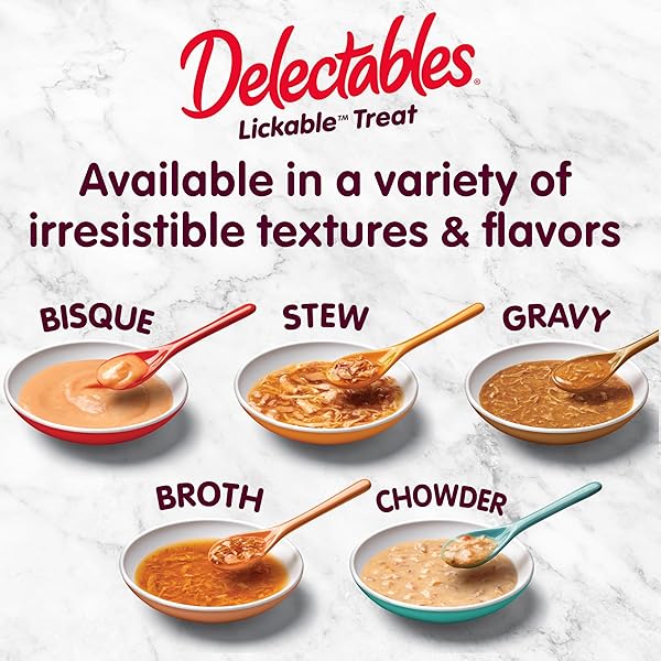 DELECTABLES NON-SEAFOOD STEW LICKABLE WET CAT TREATS, VARIETY PACK, 1.4 OUNCE (PACK OF 12)