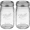 Ball Quart (32oz) Jar with Silver Lid, Wide Mouth, Set of 2