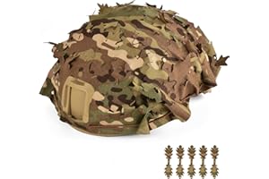Gexmil Helmet Cover Tactical Helmet Cover Airsoft Camo CamouflageTactical Military Gear Combat Fast Helmet Cover Size M/L, CP woodland