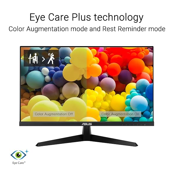 ASUS 27” 1080P EYE CARE MONITOR (VY279HGR) – FULL HD, IPS, 120HZ, 1MS, ADAPTIVE SYNC, FOR WORKING AND GAMING, EYE CARE PLUS, BLUE LIGHT FILTER, FLICKER FREE, SMOOTHMOTION, DISPLAYWIDGET, 3 YR WARRANTY