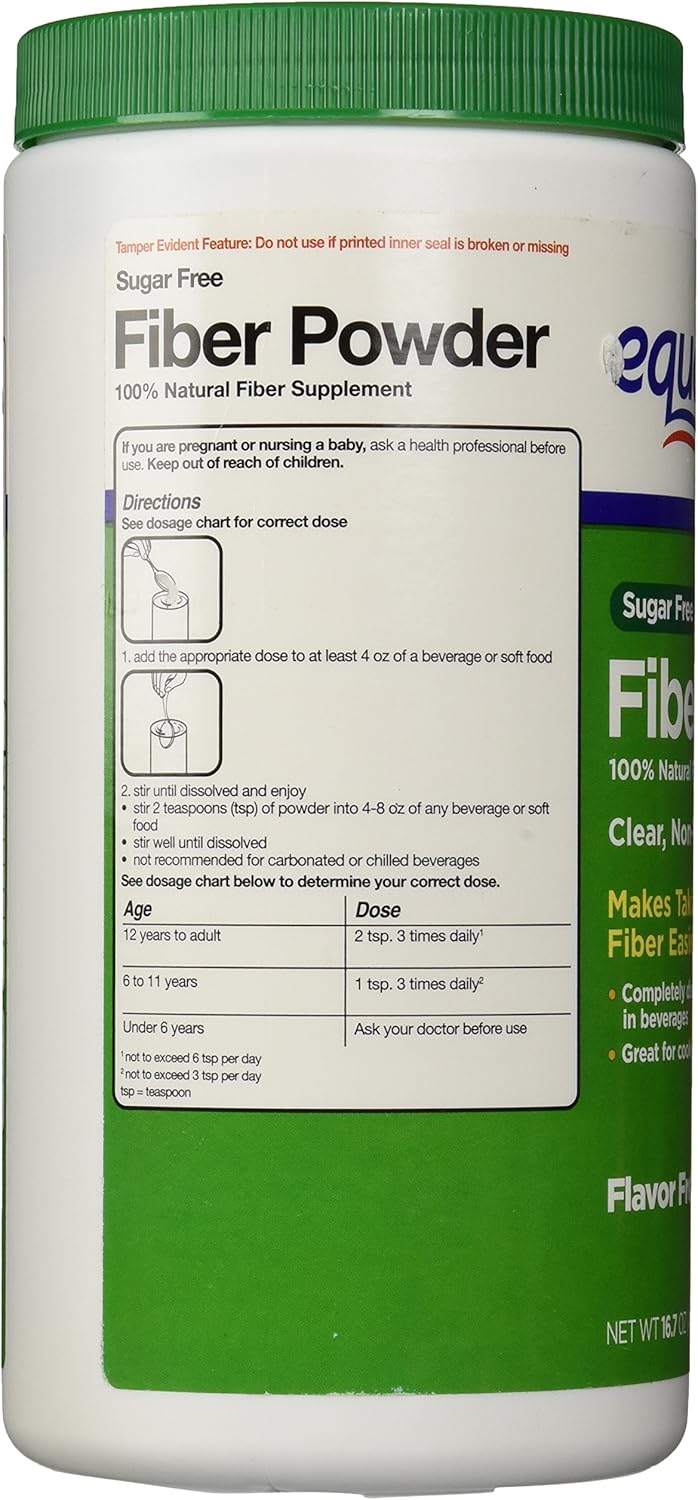 Equate Fiber Powder Clear Soluble - 125 Servings, 16.7 oz (1): Health & Personal Care