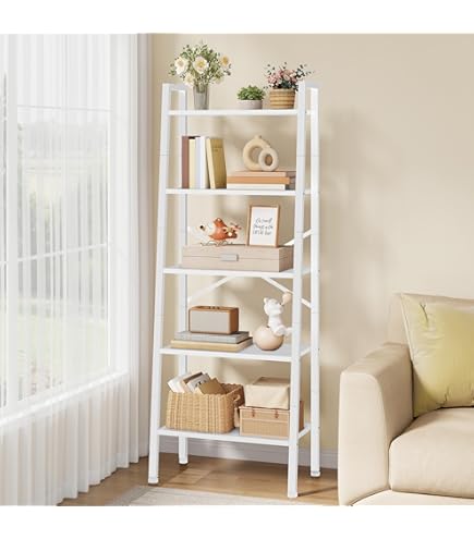 Amazon.com: 4-Tier Ladder Bookshelf - Freestanding Shelved