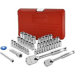 EPAuto 46 Pieces 1/4-Inch and 3/8-Inch Drive Socket