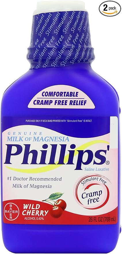 Amazon.com: Leche de cereza silvestre de magnesia líquida, botellas de 26 onzas (Paquete de 2): Health \u0026 Personal Care