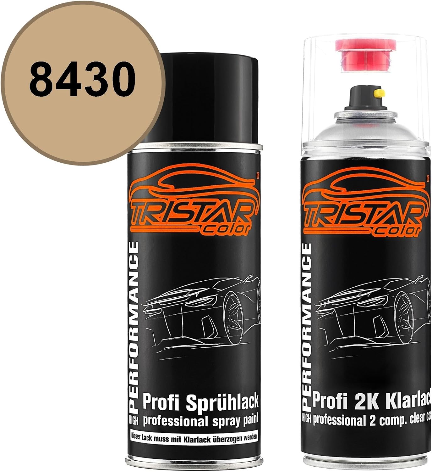 TRISTARcolor Autolack Spraydose - NCS S8000-N Dark Grey Basislack, 400ml Für Perfekte Autoreparaturen