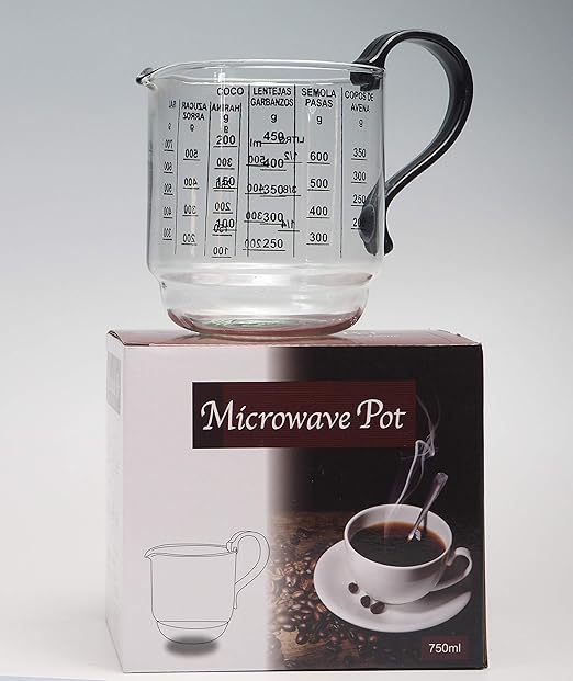 Sanfor 15057 Jarra medidora y microondas 0,75L, Vidrio ...