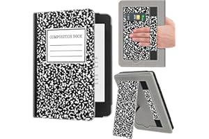 VORI Stand Case for 7"/6.8" Kindle Paperwhite (12th/11th Generation-2024/2021) and Kindle Colorsoft Signature Edition, PU Leather Case Smart Protective Cover with Auto-Wake/Sleep, Composition Book