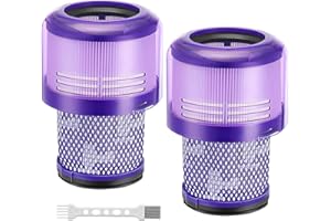 Laukowind for Dyson V11 Torque Drive Cordless Vacuum Cleaner Replacement Filters Parts, Compatible with Dyson V11 SV14 Animal and V15 Detect Cordless Vacuum Models Filter, Part No.970013-02, 2 Pack