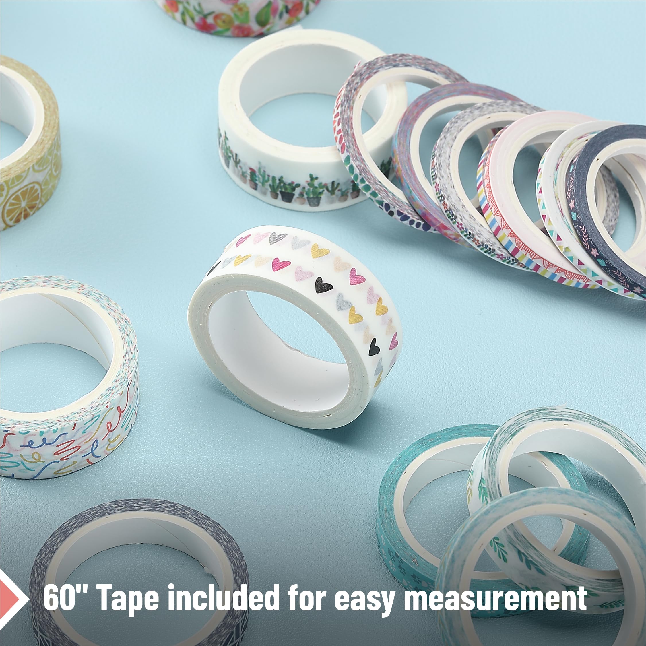 Mr. Pen- Washi Tape Set, 21 Rolls, Assorted Sizes, Floral Washi Tape for Journaling