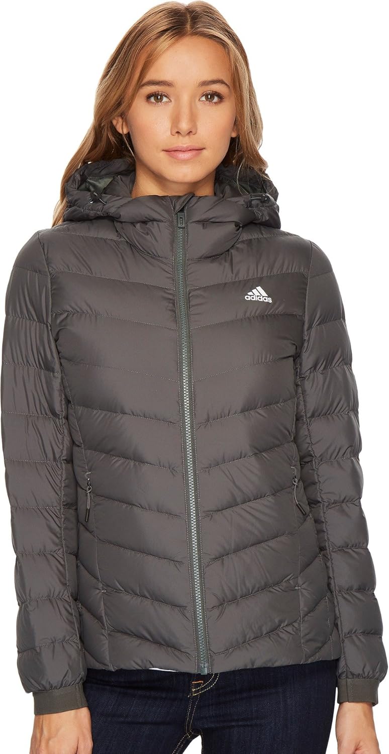 women's adidas outdoor hooded climawarm down jacket