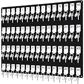 Beeveer Acrylic Key Holder Board with 60 Hooks, Wall Mount Organizer, Black | Ideal for Offices, Schools, Hotels and Dealerships, Durable Acrylic Construction, Numbered Key Slots, Easy Wall Mount Design