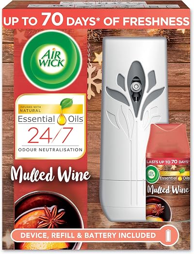 Air Wick Freshmatic Autospray Kit Mulled Wine Scent 250 ml Essential Oils