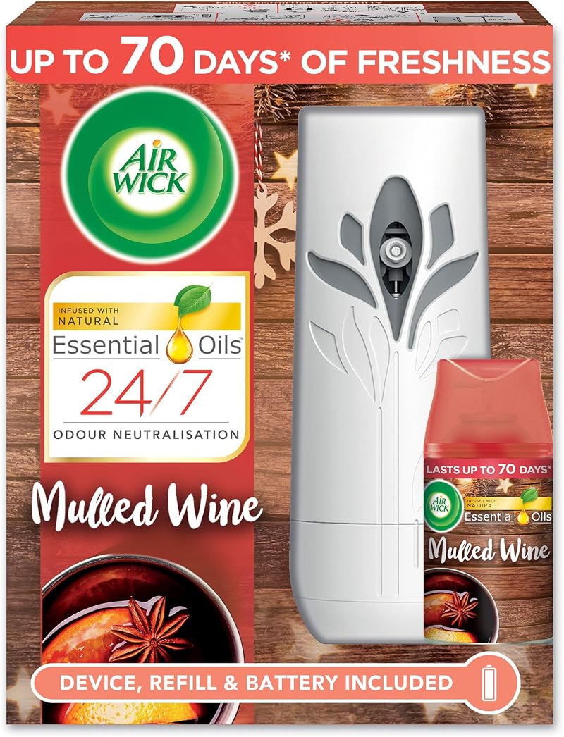 Air Wick Freshmatic Autospray Kit Mulled Wine Scent 250 ml Essential Oils