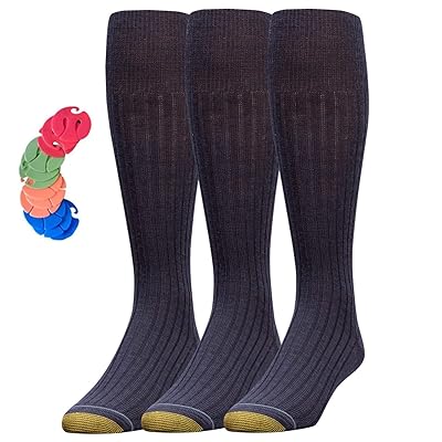 slim fit dress slacks Striped Cotton Over the Calf Dress Socks, Light Compression Socks main image 0