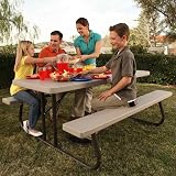 Lifetime 22119 6 ft Picnic Table Putty Brand Lifetime 6 ft Picnic Table view 7