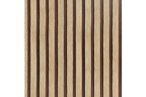 ARTHOME WALL DECOR Arthome 17''x120'' Wood Slat Wallpaper Peel and Stick self Adhesive Wood Wallpaper PVC Vinyl Decorative Removable Wallpaper Waterproof Faux Wood Grating Stripe Contact Paper for Living Room Bedroom