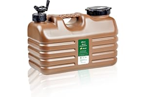iHery Thickened 3.0 Gallon Water Jug, Outdoor Camping Khaki Water Container Storage, Press Faucet Design Portable Water Tank, Emergency Overlanding Gear Essential BPA Free