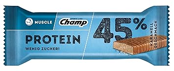 Champ Muscle 45% Protein Bar, Karamell, 24 x 45 g