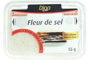 Dion Fleur de Sel Finishing Salt | Delicate Sea Salt Crystals | 55 g Container | Gluten Free