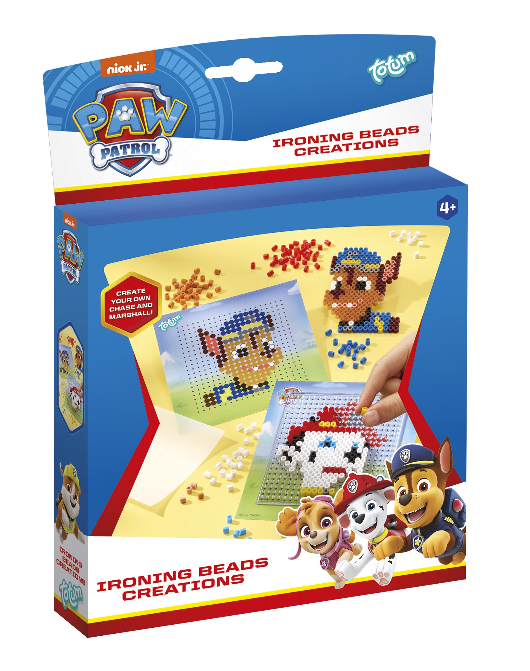 Totum Paw Patrol Nick Jr. Ironing Beads Creations Set, Multicolor, 720039
