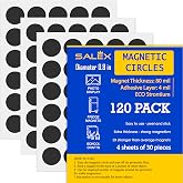 120 Pack Small Magnets for Crafts with Adhesive Backing 0.8 Inch - Strong Peel and Stick Flat Magnetic Dots, Thin Round Circles for DIY Projects, Fridge, Classroom &amp; Office (120 Pack)