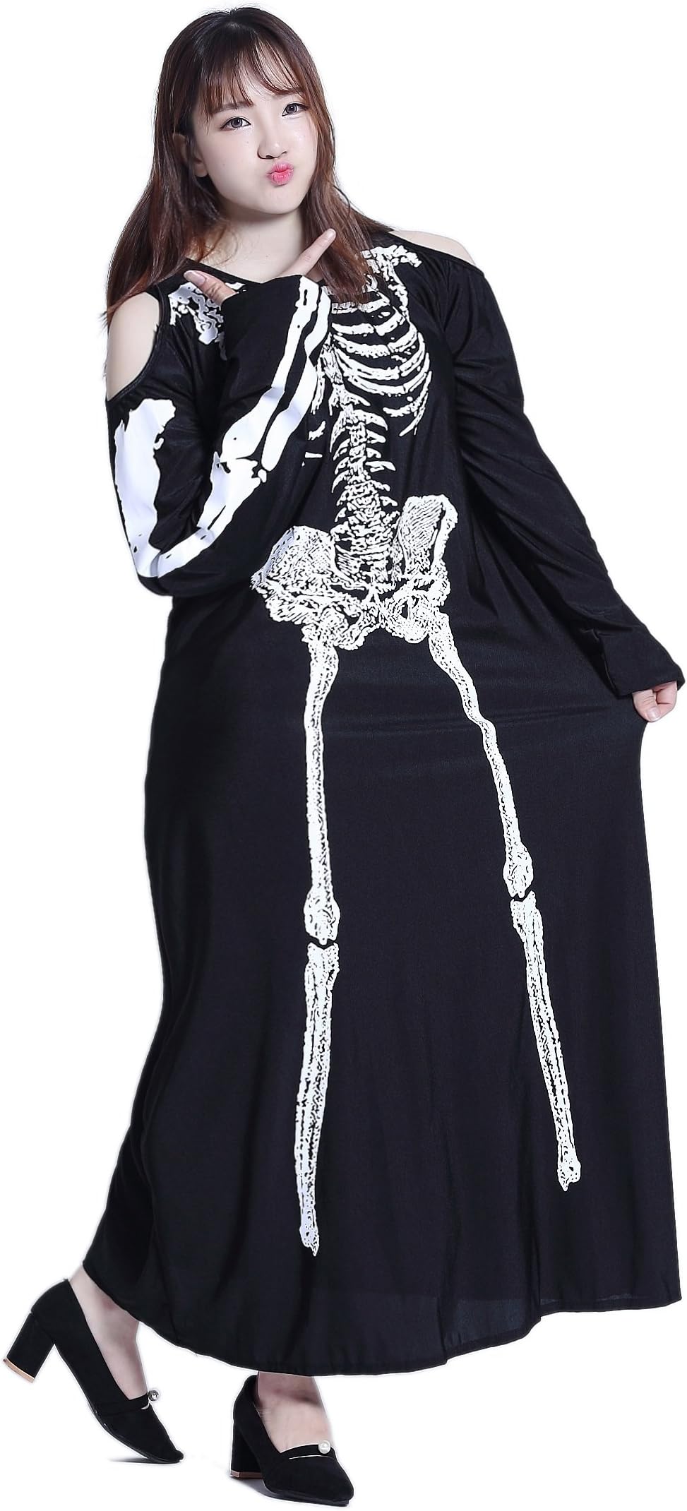 BS Japan Skull Skeleton Costumes [Plus size Zombie Bones] Halloween Cosplay