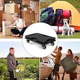 SOLEJAZZ Moving Furniture Dolly 200 KG Capacity 4 Wheel Heavy Duty Black view 9