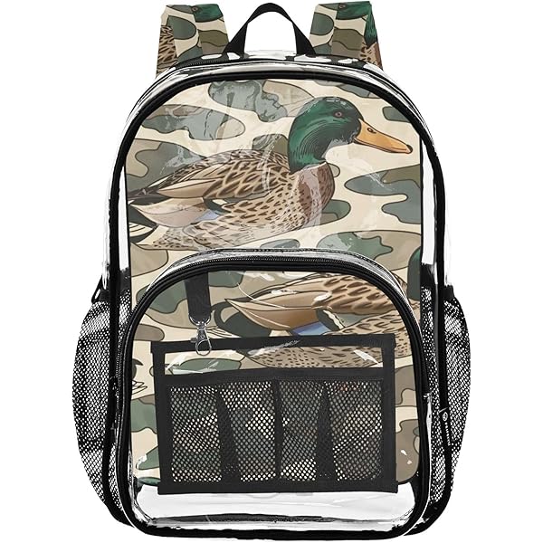 Capybara Clear PVC Backpack – Heavy Duty See-Through Bag For School, Stadium & Work - View #2