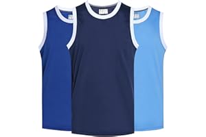 Pullonsy Pack of 3 Men's Basketball Jerseys Mesh Athletic Team Sports Uniforms Hip Hop Shirts Tank Tops