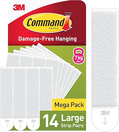 Command Picture Hanging Strips Large 14 Pairs 28 Strips Damage Free