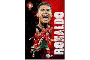 Generic Football Superstar Cristiano Ronaldo Poster Canvas Art Bedroom Wall Decor Children Inspirational Gift Unframed (Ronaldo-1, 12×18in)