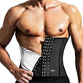 BVVU Waist Trainer for Men Waist Trimmer Tummy Control Sauna Sweat Belt Stomach Wrap Lower Belly Fat Back Support