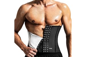 BVVU Waist Trainer for Men Waist Trimmer Tummy Control Sauna Sweat Belt Stomach Wrap Lower Belly Fat Back Support