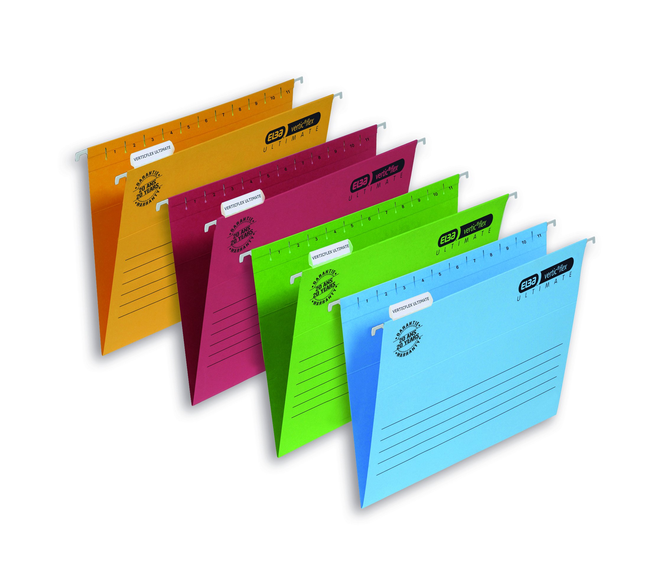 Elba 400076116 Ultimate Suspension File Kraft V-Base A4 Assorted (Pack of 5)