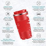 YINJOYI Travel Mug 510ml Stainless Steel Vacuum Insulated Red view 3