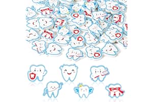CJiangpo 60Pcs Tooth Mini Erasers for Kids Bulk, Cute Tooth Fairy Pencil Rubber Eraser Cartoon Novelty Teeth Themed Party Favors Filler School Classroom Prizes Gifts