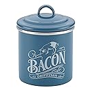 Ayesha Curry Home Collection Enamel on Steel Bacon Grease Can, 4-Inch by 4-Inch, Twilight Teal