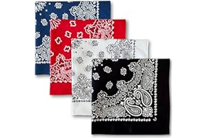 The Peacock Crew Premium Soft Cotton Designer Bandanas Pack for Men and Women 22 x 22 inches