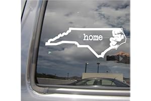 RIGHT NOW DECALS North Carolina State Home Outline - NC Raleigh USA America - Cars Trucks Moped Helmet Hard Hat Auto Automotive Craft Laptop Vinyl Decal Store Window Wall Sticker 07021