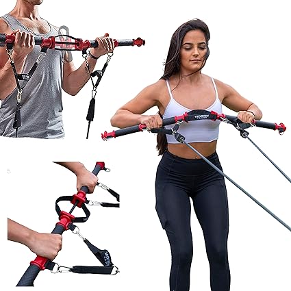 TENSION TONER - Our Patented Home Gym and Unique Training Methods Will Help You get a Lean, Powerful Physique - Portable Workout Bar That Folds