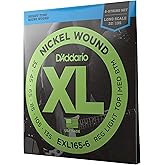 D'Addario XL Nickel Bass Guitar Strings 32-135, 6-String Set | XL Nickel bass guitar strings deliver bright tone, consistent feel, reliable tuning stability and long-lasting performance.