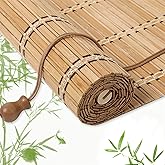 EVOZEN Bamboo Blinds for Interior Windows, Custom Bamboo Shades for Indoor Windows, Roller Shades for Indoor Window and Outdoor Patio, Easy to Install for Decks, Porches, Backyards