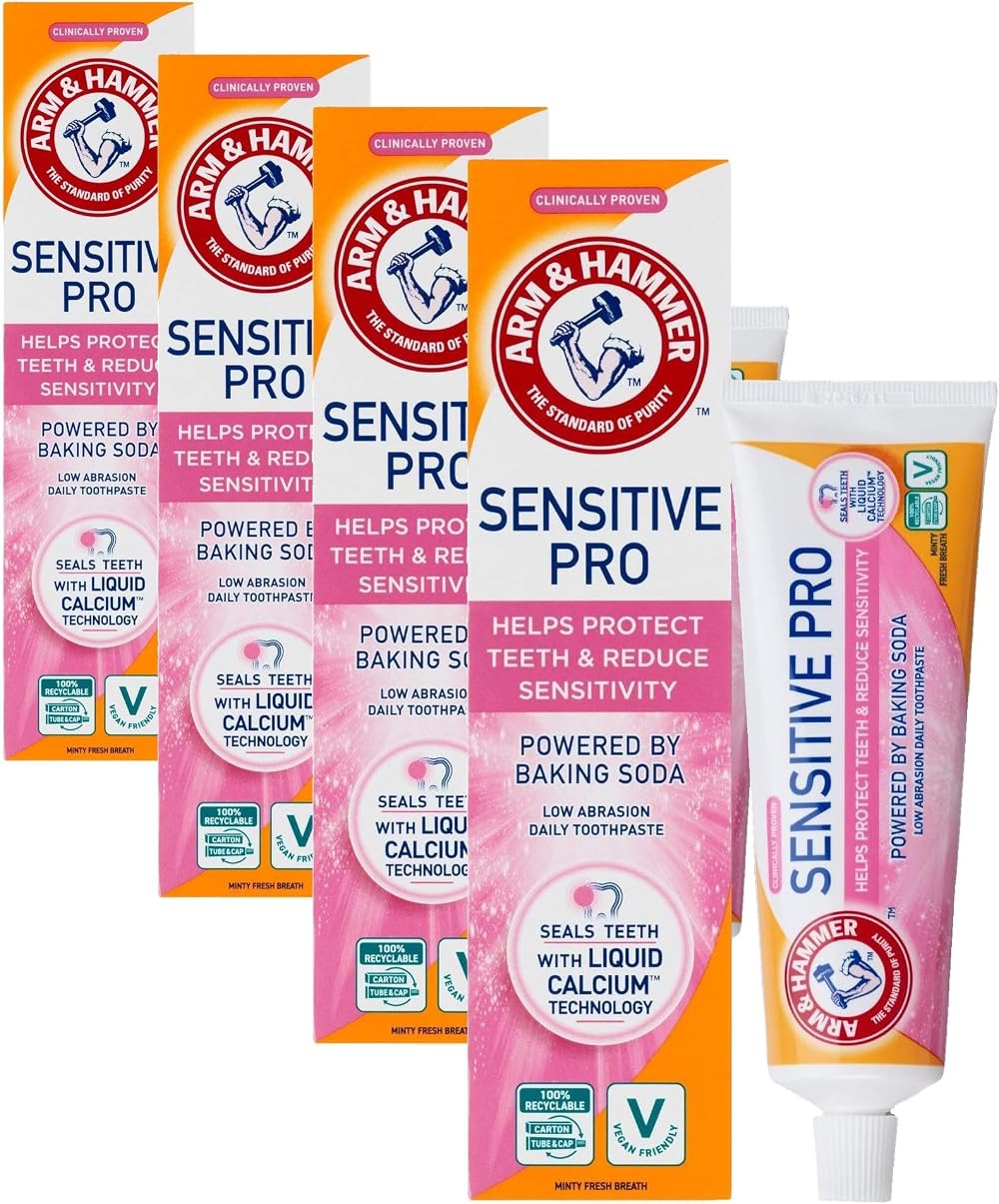 Arm & Hammer Sensitive Pro Daily Toothpaste 75ml Pack of 4