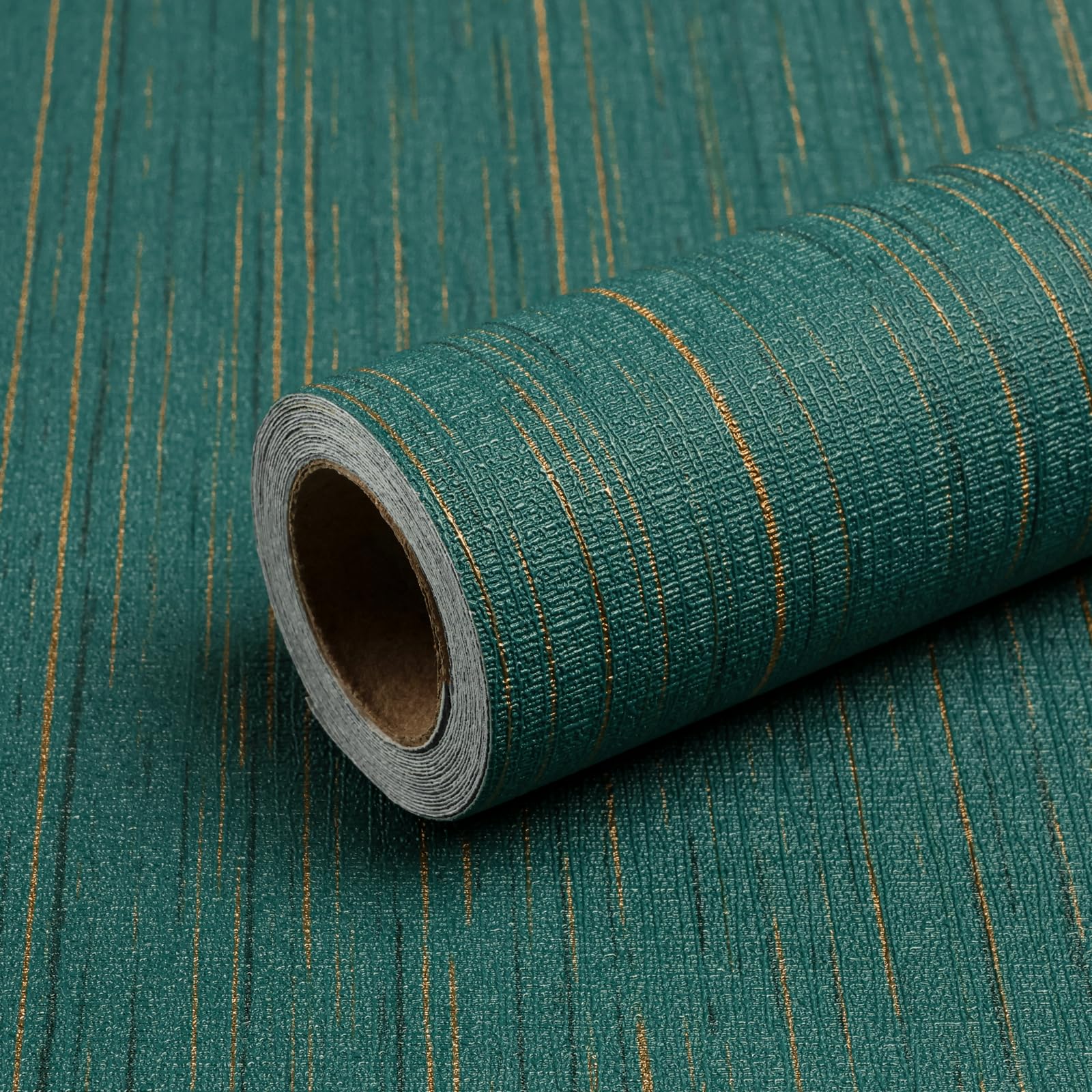 Photo 1 of Qianglive Teal Green Grasscloth Peel and Stick Wallpaper Texture Contact Paper 15.7"x120" Vintage Wallpaper Removable Waterproof Wall Paper for Room Walls Cabinets Furniture Drawers Desk
