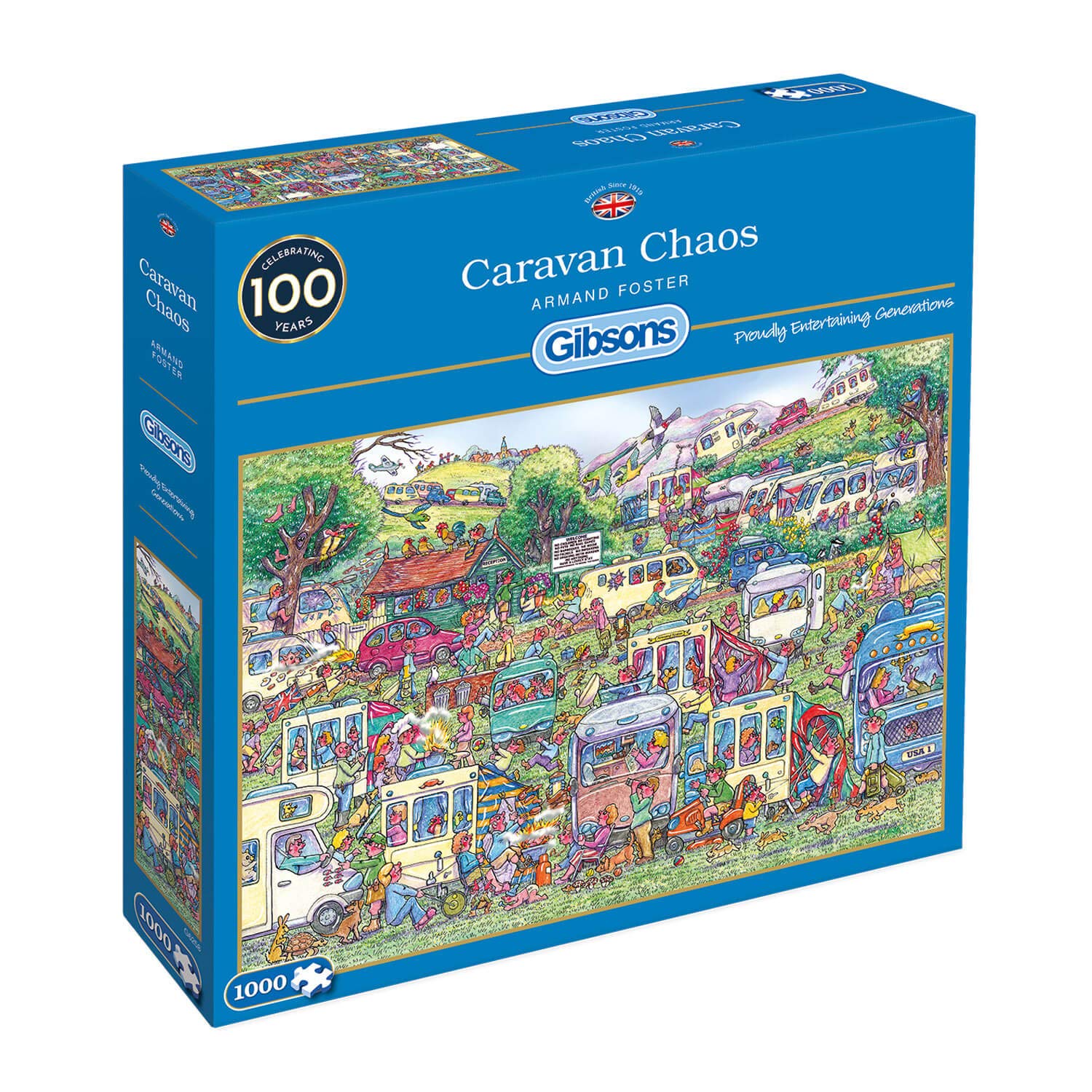 Gibsons Caravan Chaos Jigsaw Puzzle (1000 Pieces)